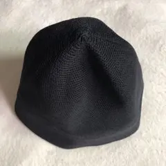 COMPOSITION OF FIBERブラック ニット帽 リネン100%