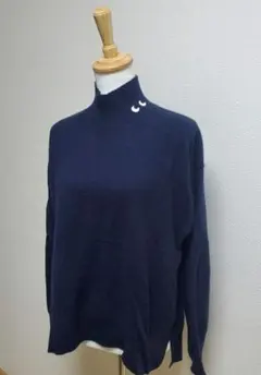 新品　ユニクロ×アニヤハインドマーチ　カシミアニットセーター　紺　L
