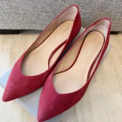 オデットエオディール♡スウェードパンプス ビジューヒール ピンク　日本製