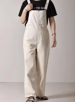 【レトロガール 】カジュアル サロペット オーバーオール オフホワイト