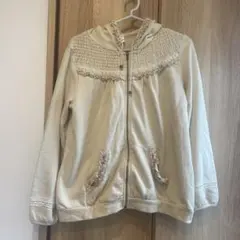 axes femme パーカー フリル レース ベージュ Mのサムネイル