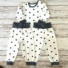 ドット模様 ベビーパジャマセット 95cm以下