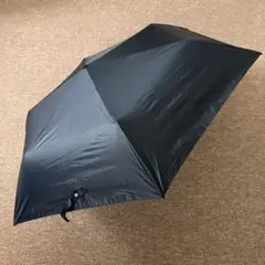 自動開閉機能付き黒の折りたたみ傘(晴雨兼用・紺／新品・未使用)