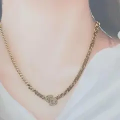 Dior　ディオール　CDロゴ　喜平チェーン　ネックレス　ヴィンテージ