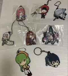 ラバーストラップ＆キーホルダー 9個セットランダム