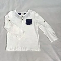 ZARA BabyBoy 長袖カットソー 98cm 白 ネイビー 紺