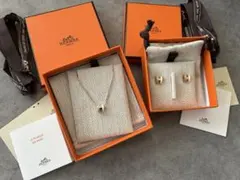 新品 エルメス　ミニ・ポップH ロカバール　システム ネックレス　ピアス　セット