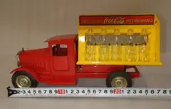 レア Coca Cola デリバリーボトリングトラック ブリキ ガラス瓶付きのサムネイル