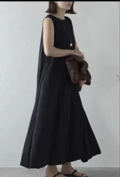 【専用】bonjour sagan 裾バルーン接触冷感ノースリワンピ