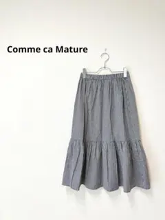 Comme ca Mature コムサマチュア　ギンガムチェックスカートのサムネイル