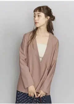 オックスフォードカラーレスジャケット