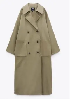 ZARA ワックスフィニッシュコーデュロイカラートレンチコート ZARA ワックスフィニッシュ コーデュロイカラー トレンチコート (ZARA