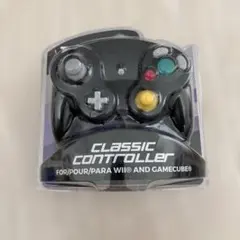 【新品未使用】Wii/GameCube互換コントローラー　黒色のサムネイル