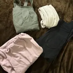 マタニティパンツ サロペットロングワンピース　マタニティセット　4点