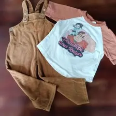 バネロペとラルフ Tシャツとオーバーオール セット