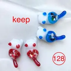 【MICO様専用】和猫レジン 金魚桜花びらじゃれ猫2ペア4匹セット（128）