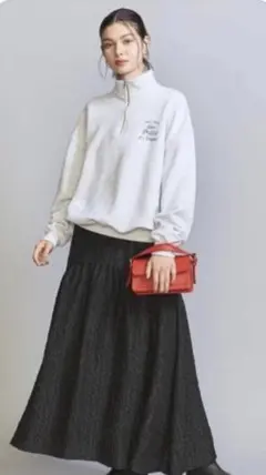 【BEAUTY&YOUTH 】ジャカードギ ヤザーフレアスカート　Mサイズのサムネイル