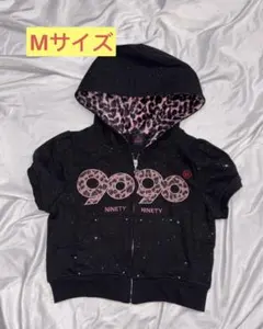 9090 OG Logo Glitter Half Zip Hoodie M