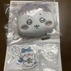 ハチワレ　ぬいぐるみ　マスコットミラー　リボン　 おまけでマグネット付き！