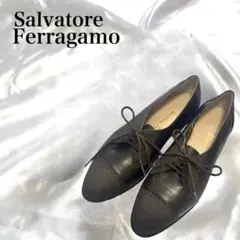 Salvatore Ferragamo レースアップレザーシューズ 黒 5C