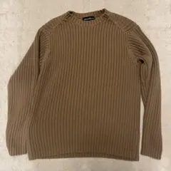 エディーバウアー　コットンニット　畝　リブ編み　ベージュ