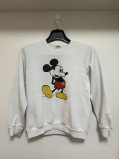 ミッキーマウス プリント スウェット ホワイト