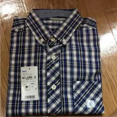 GU ブロードチェックシャツ 半袖 Sサイズ 新品