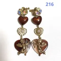 ★ ハンドメイド イヤリング ロミージョン ハート 天使 エンジェル