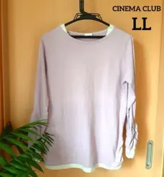 CINEMA CLUB 重ね着風 レイヤード　長袖 カットソー パープルのサムネイル