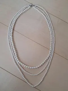 ホワイトパール 3連ネックレス