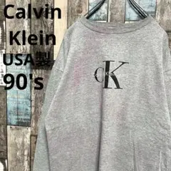 USA製 90s カルバンクライン Calvin Klein ロンT ビッグロゴ
