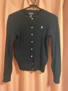 POLO ネイビー ニットカーディガン