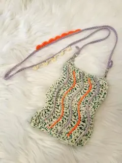ハンドメイド ショルダーバッグ かぎ針編み