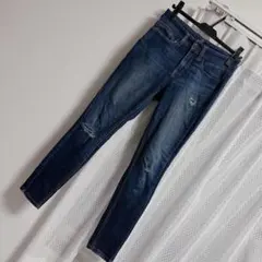 【訳あり品】レディース Sサイズ スキニーデニム ダメージ加工 ジーパン デニム