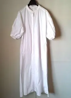 GU シャツワンピース パフスリーブ