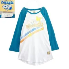 90s アメリカ製 スヌーピー ウッドストック ラグランTシャツM七分袖 USA