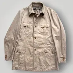 美品　L　バーバリーロンドン　ブルゾン　ノバチェック　ベージュ ジャケット