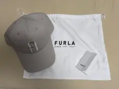 FURLA キャップ グレー 刺繍