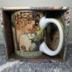 アールヌーボー風マグカップ（陶器）