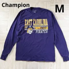 champion イーストカロライナ パイレーツ 海外古着カレッジT パープル