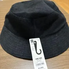 GU UVカット パイルバケットハット ブラックのサムネイル