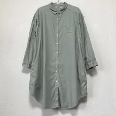 SUN VALLEY 製品染め ふんわり オックス長袖シャツワンピース ゆったりのサムネイル