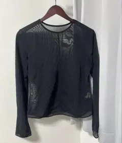ユニクロ　マメクロゴウチ　黒 シースルーTシャツ