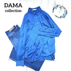 ダーマ　DAMA とろみ　ブラウス　シルク　コットン　セルリアン　ブルー