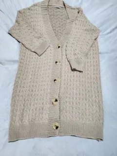 オーバーサイズ ロングカーディガン ベージュ