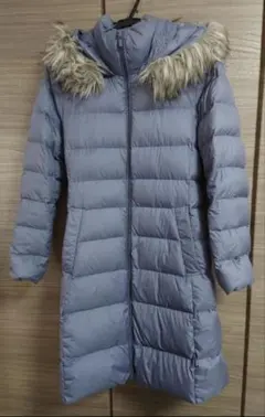 ユニクロファー付きフード ロングダウンジャケット M