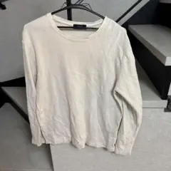 BACK NUMBER ワッフルカットソー アイボリー M