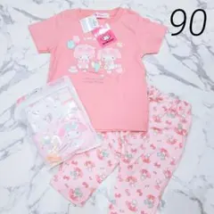 新品　マイメロディ　サンリオ　ベビー　パジャマセット　90　肌着　パンツ　半袖