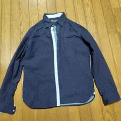 ✨️美品✨️BEAMS HEART メンズ長袖シャツM ドット紺