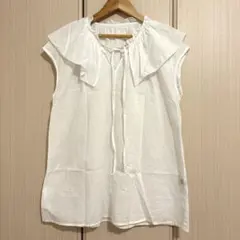 nano・universe ビッグフリルカラーブラウス